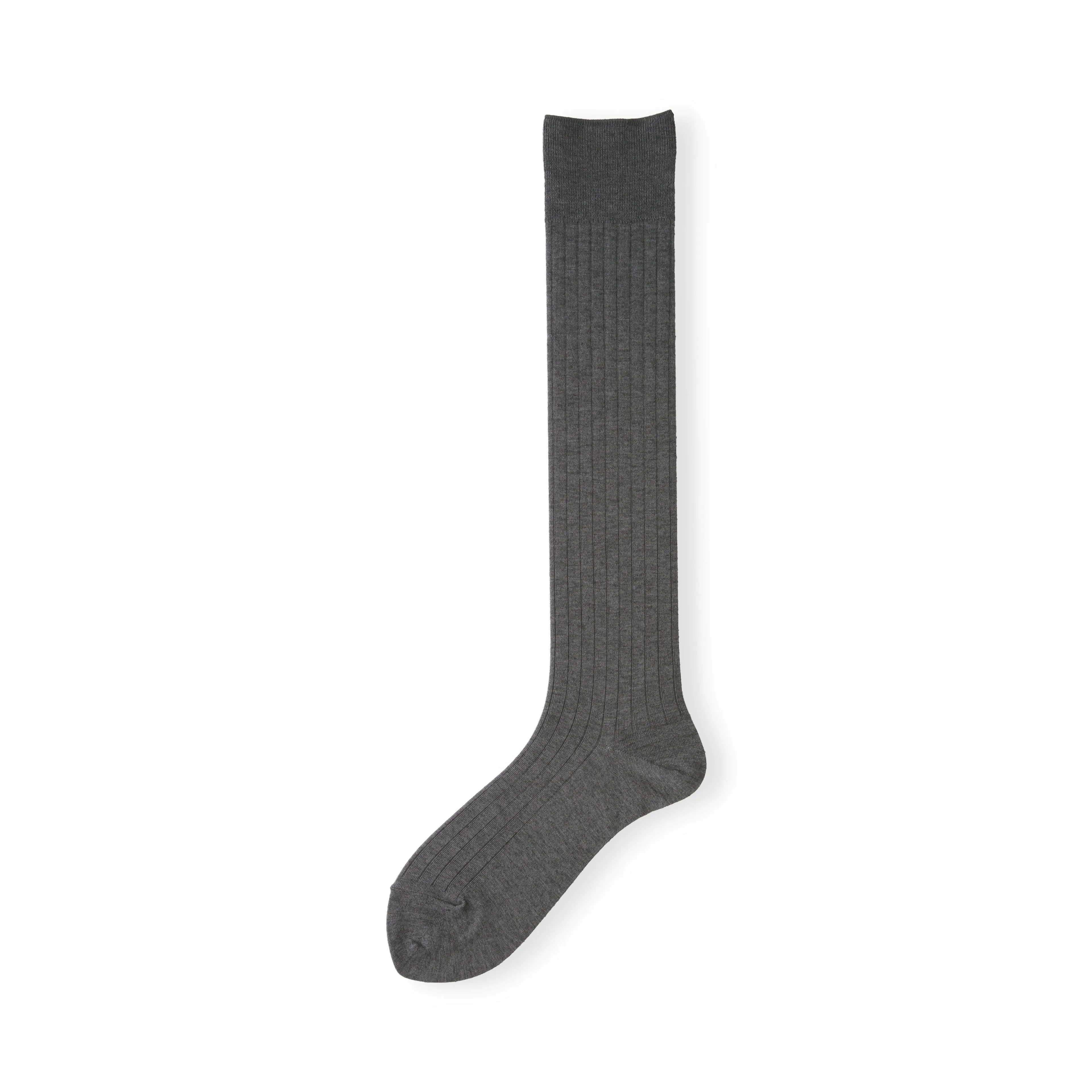011170104 Merino Wool Ribbed Fine Knee High Socks
