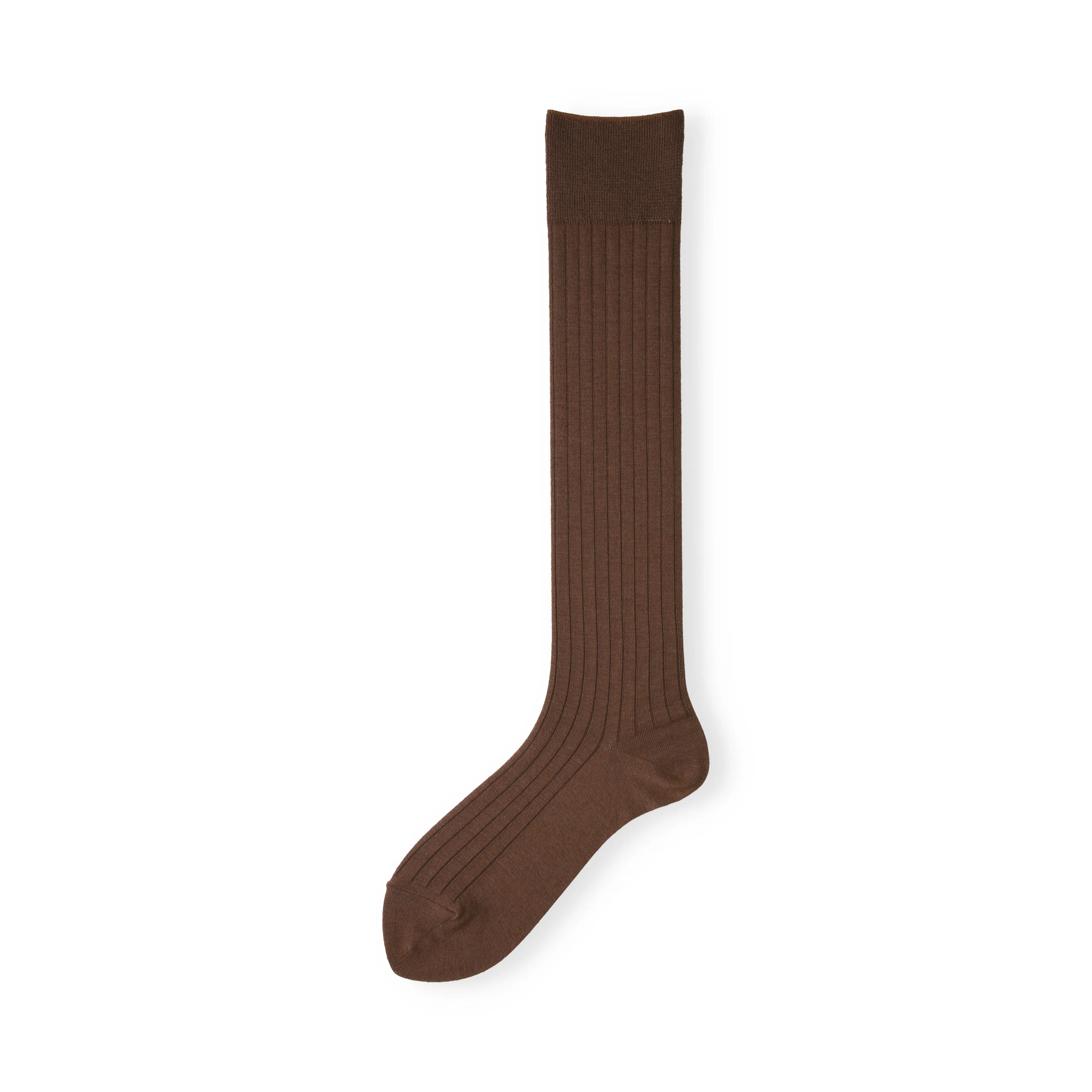 011170104 Merino Wool Ribbed Fine Knee High Socks