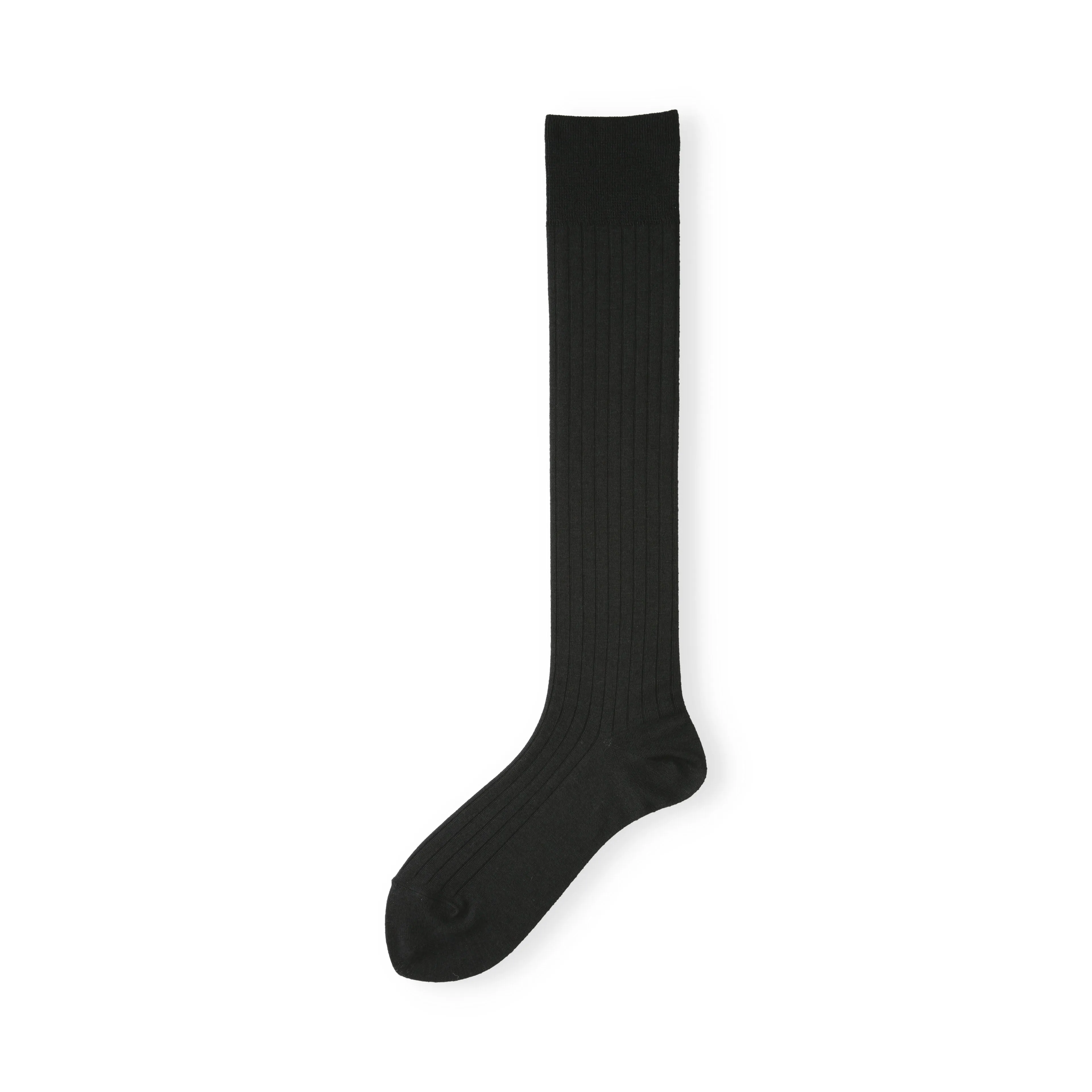 011170104 Merino Wool Ribbed Fine Knee High Socks