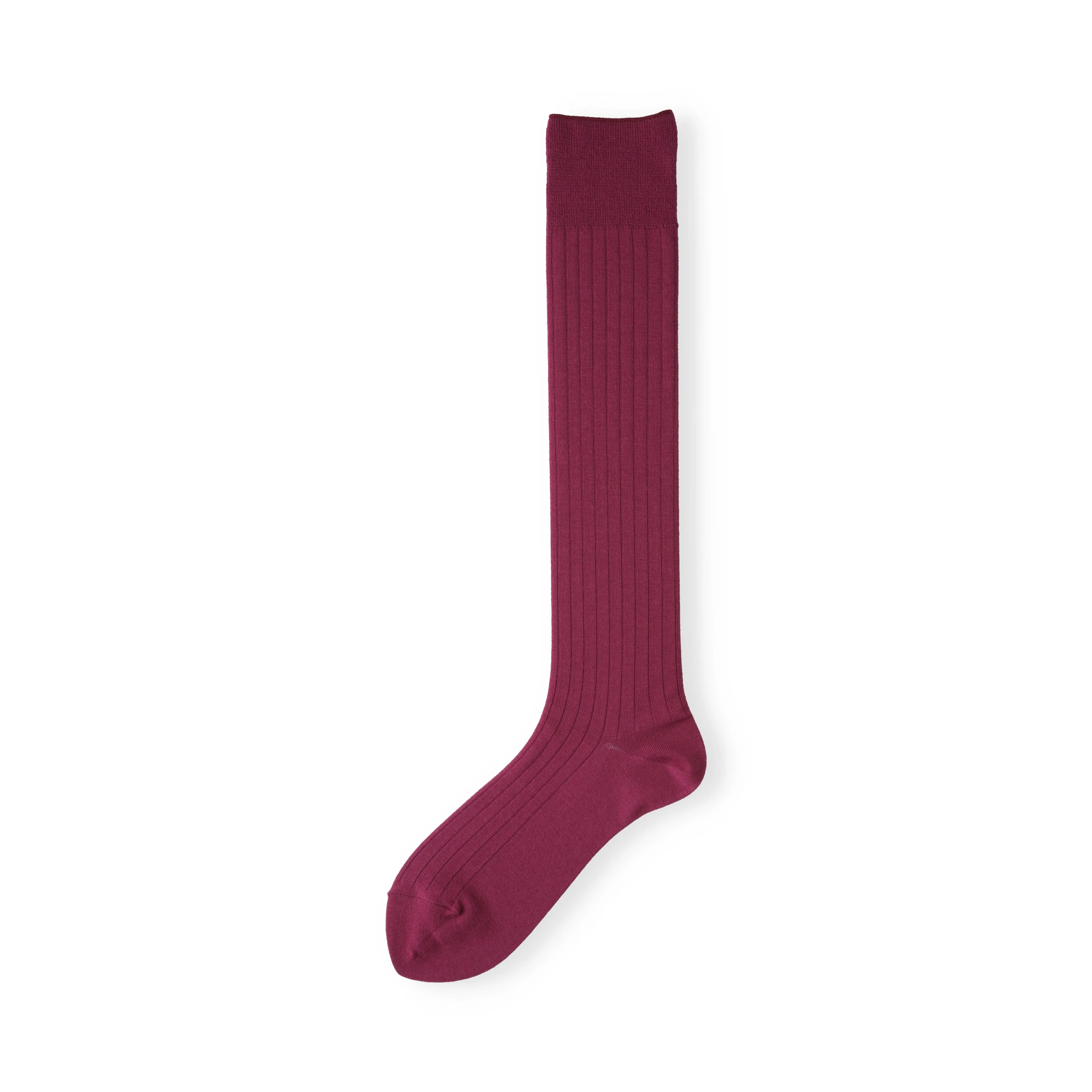 011170104 Merino Wool Ribbed Fine Knee High Socks