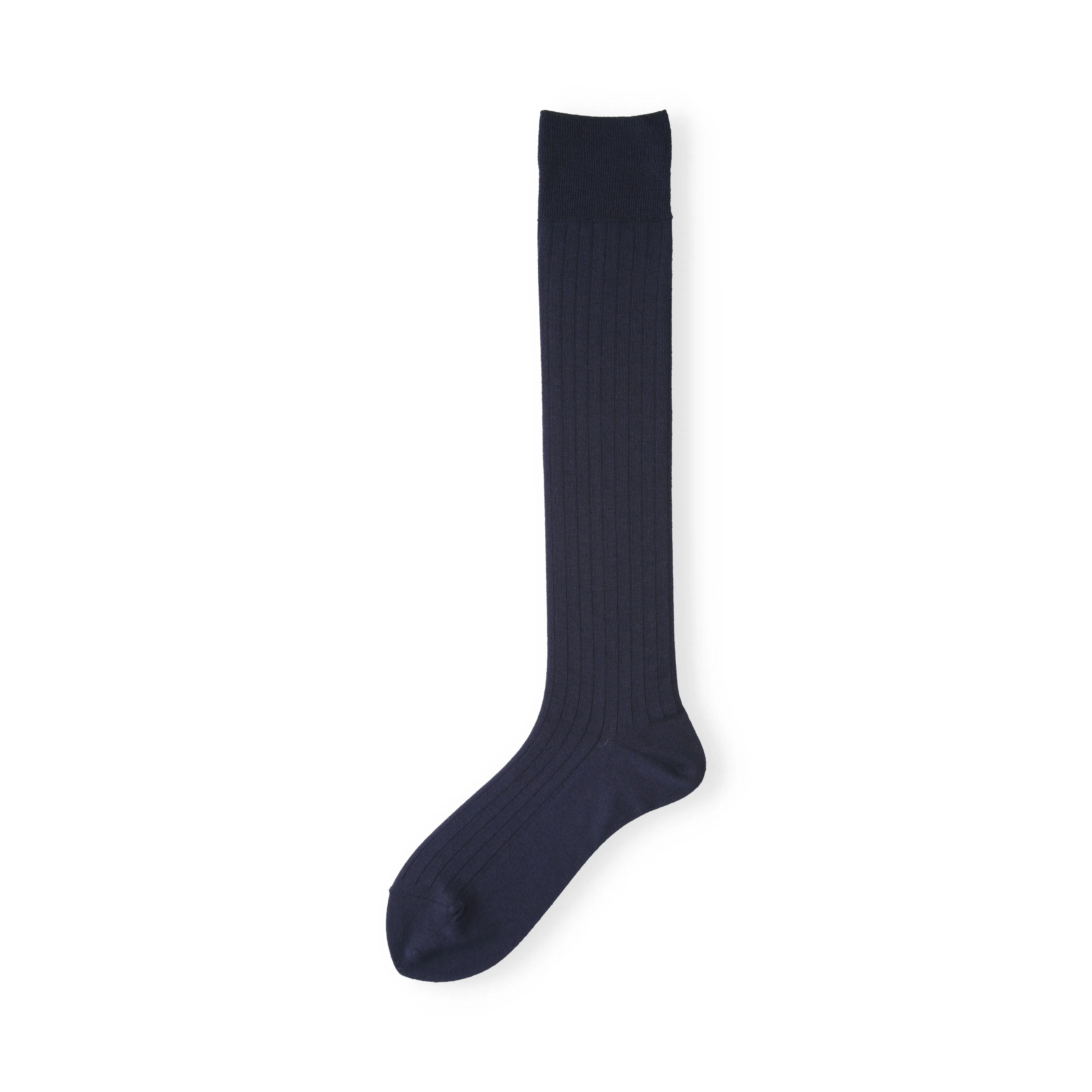 011170104 Merino Wool Ribbed Fine Knee High Socks