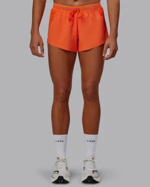 Accelerate 3" Run Shorts - Ultra Orange