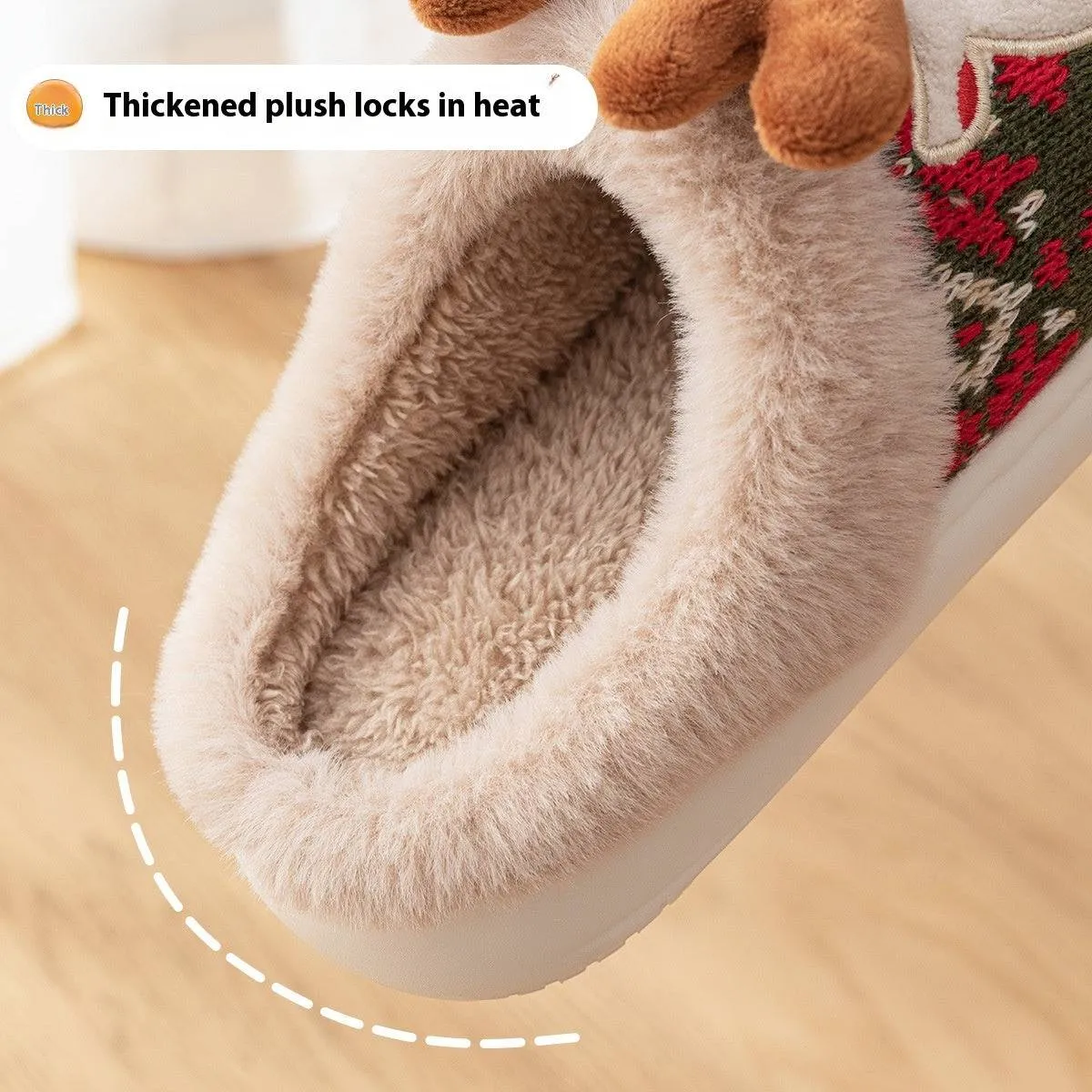 Adorable Reindeer Plush Slippers – Embrace the Magic of Comfort!
