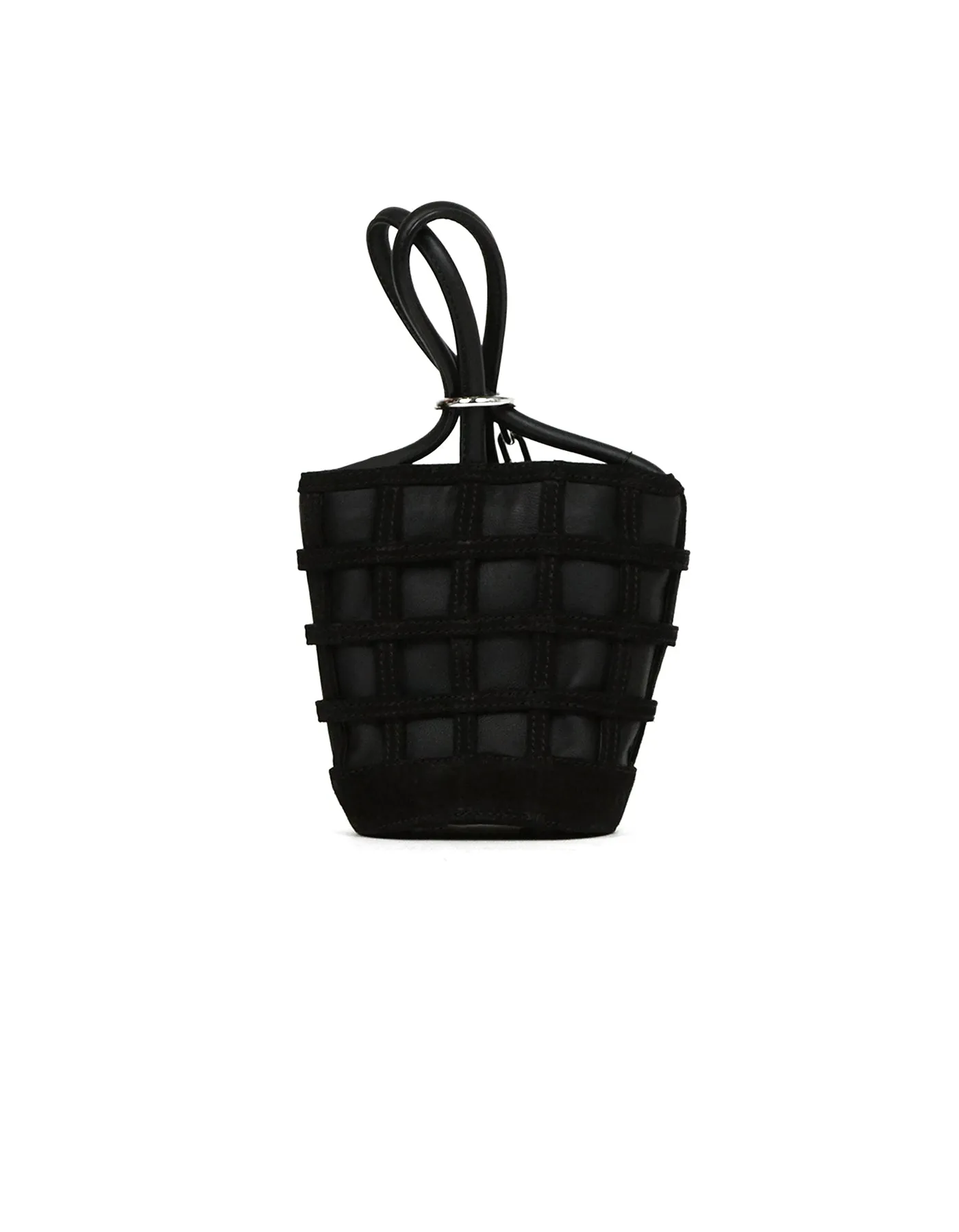 Alexander Wang Black Woven ROXY Chain Bucket Bag