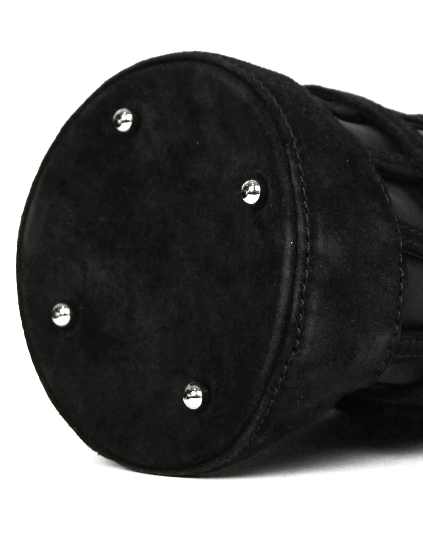 Alexander Wang Black Woven ROXY Chain Bucket Bag