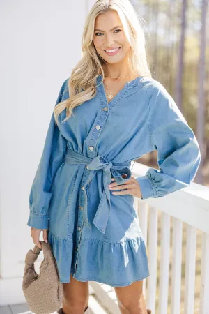 All For You Denim Button Down Dress