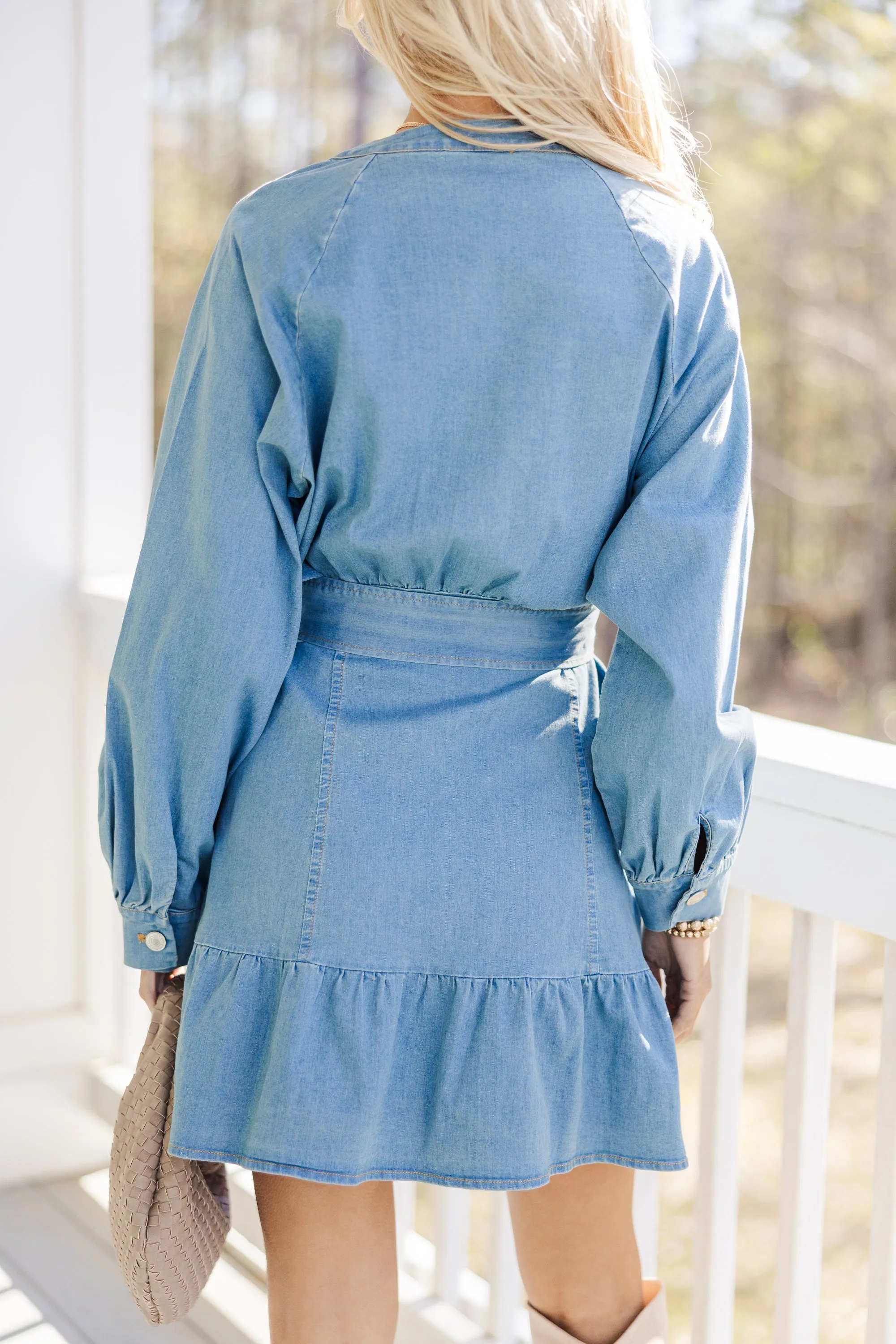 All For You Denim Button Down Dress
