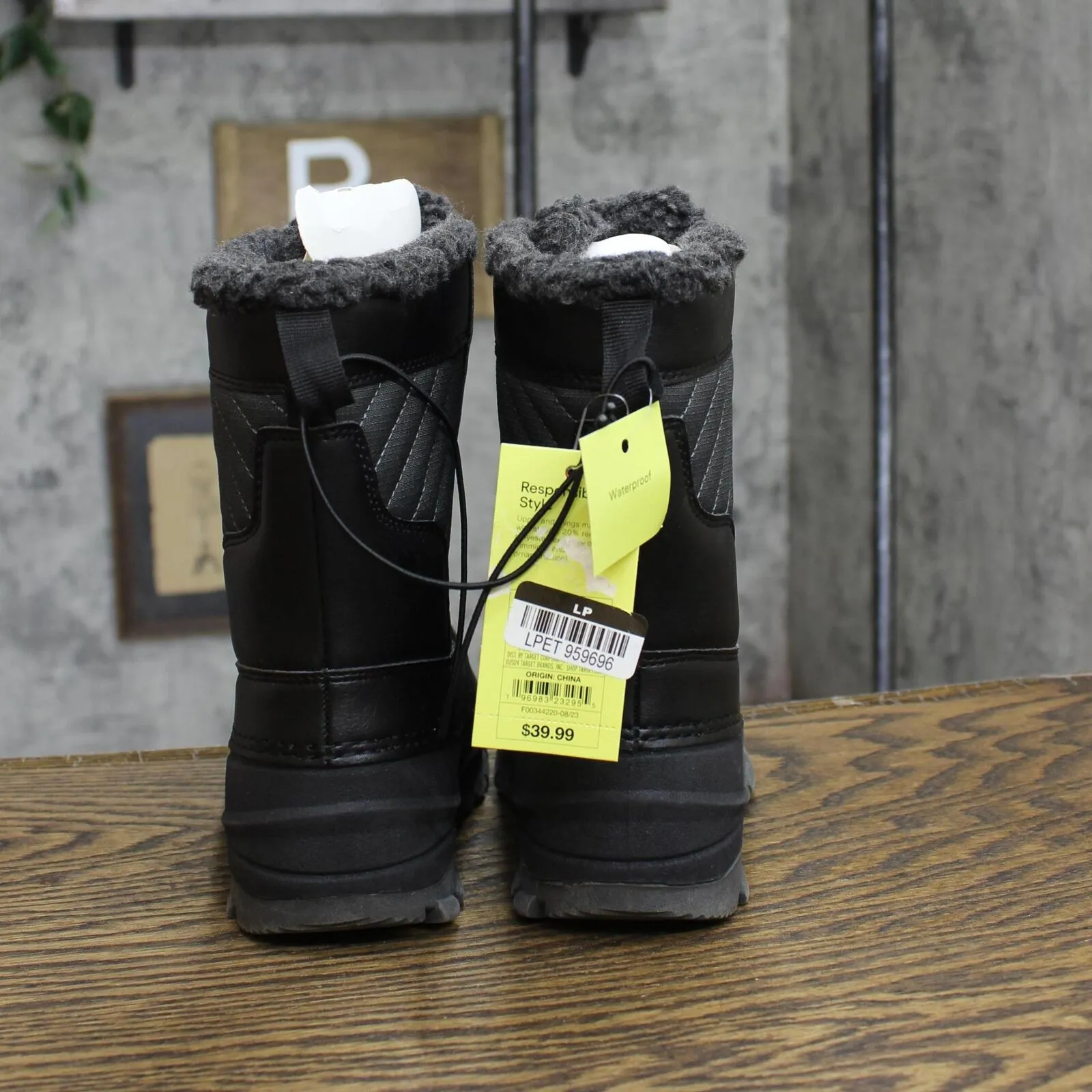 All In Motion Kids Boys Skylar Winter Boots 88227059 Black 13