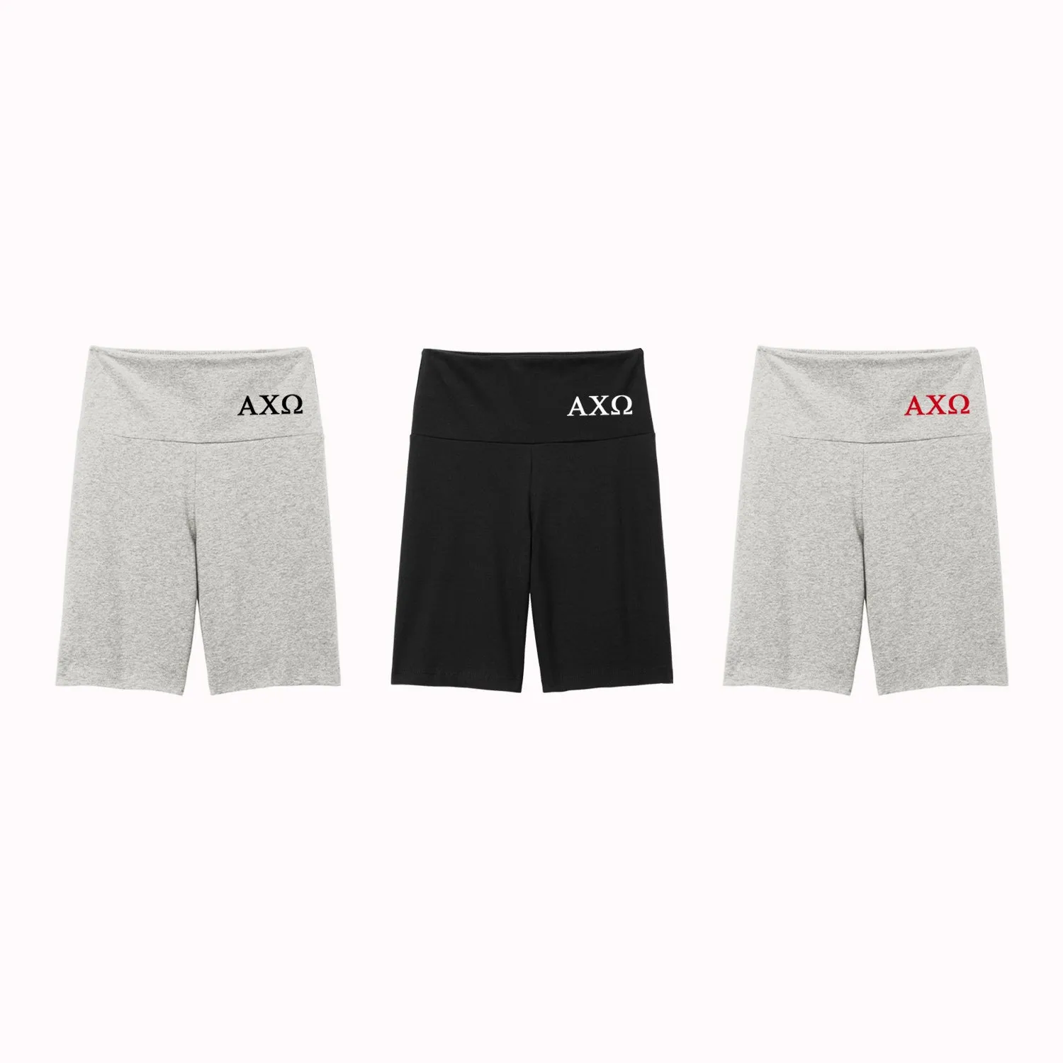 Alpha Chi Omega High Waist Bike Shorts