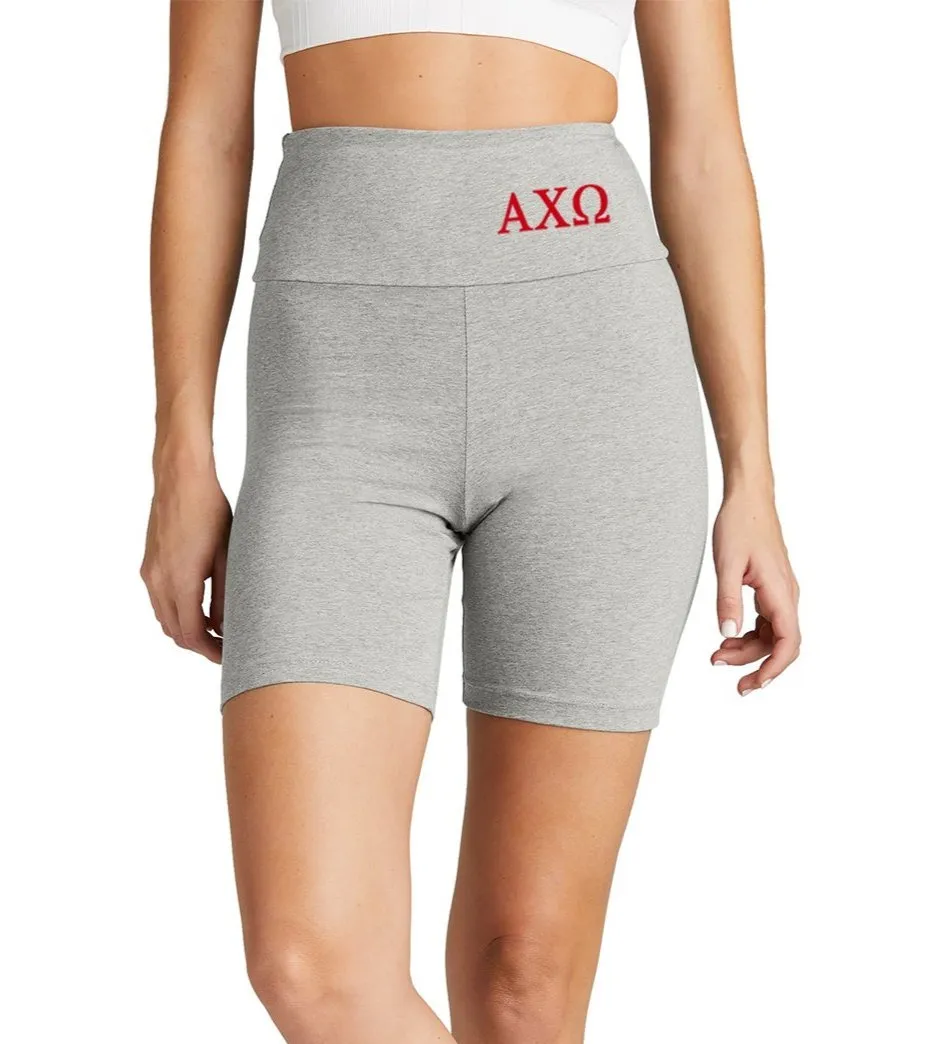 Alpha Chi Omega High Waist Bike Shorts