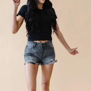 Always Yours Kancan Shorts // Light Grey Wash