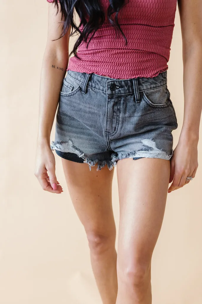 Always Yours Kancan Shorts // Light Grey Wash