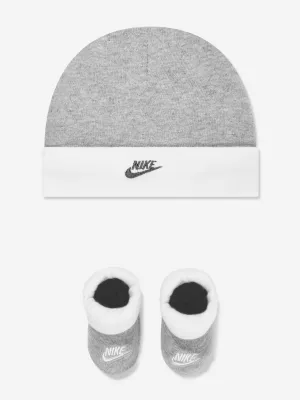 Baby Boys Futura Hat and Bootie Set in Grey