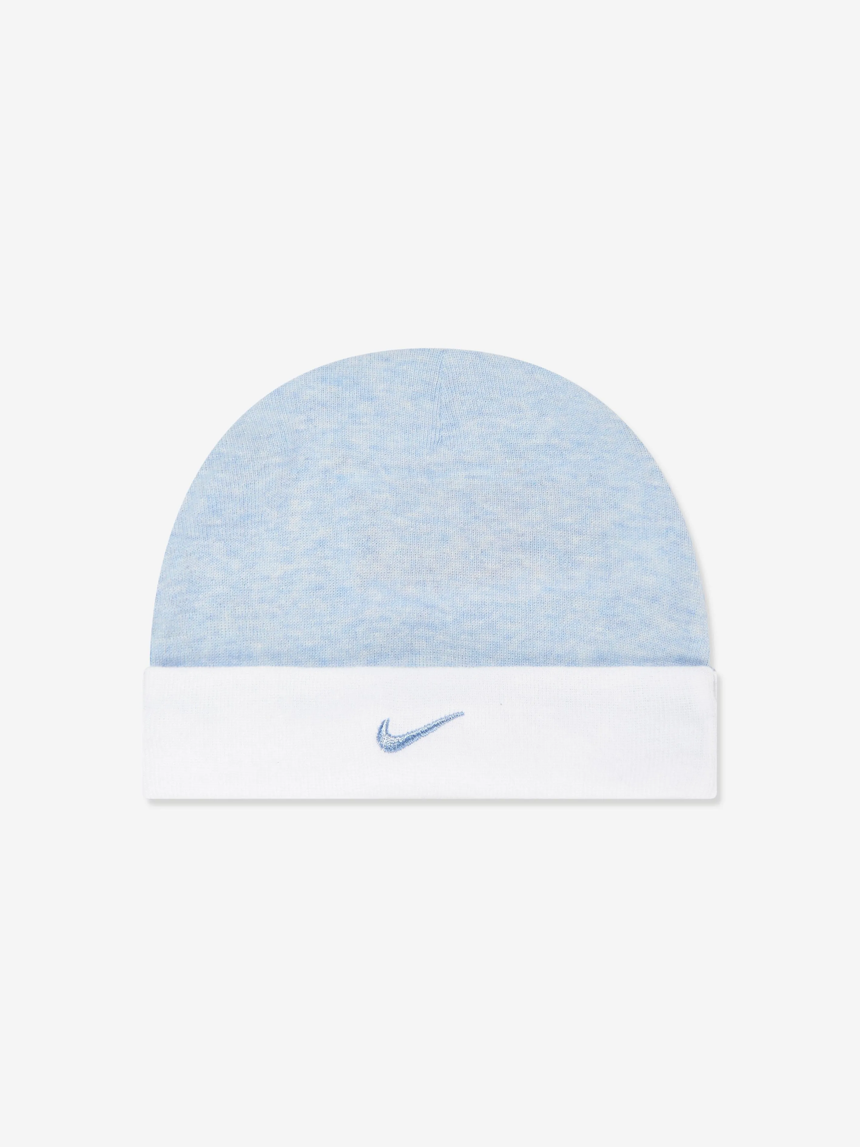 Baby Simple Swoosh Hat and Booties Set in Blue