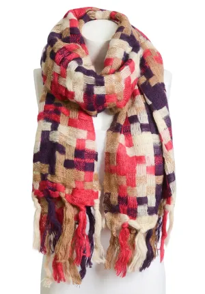 Beautiful Warm Fuchsia & Purple Mix Patchwork Long