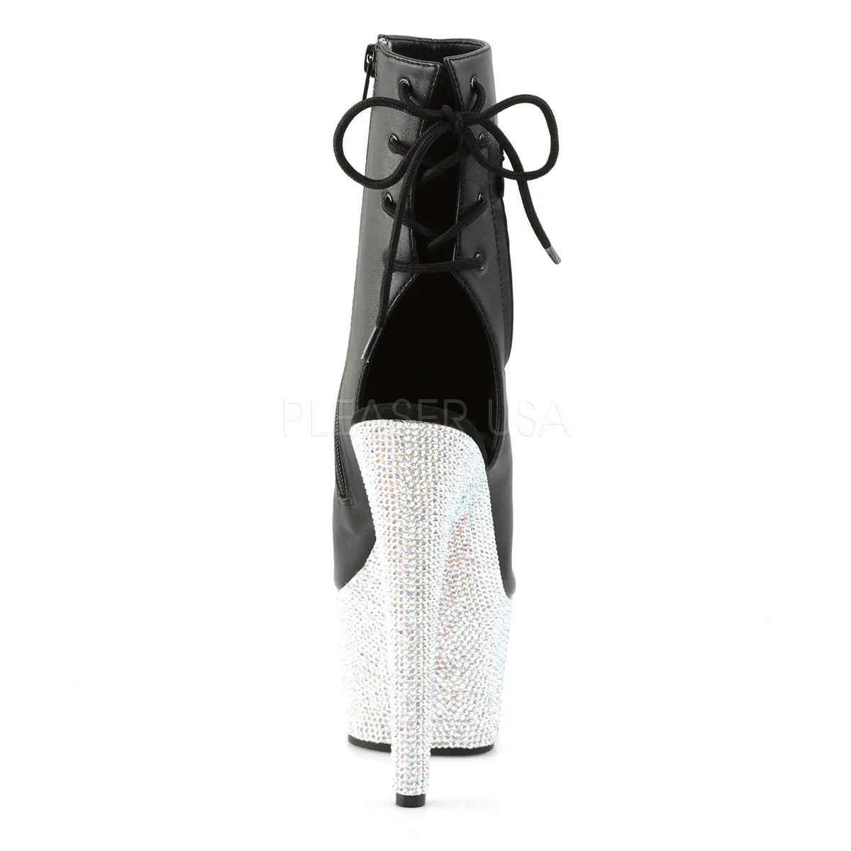 BEJEWELED-1018DM-7  Black Faux Leather/Silver Multi RS