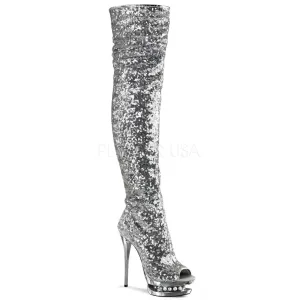 BLONDIE-R-3011  Silver Sequins/Silver Chrome
