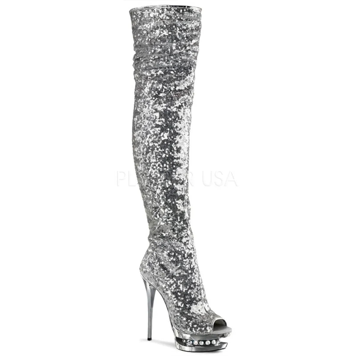 BLONDIE-R-3011  Silver Sequins/Silver Chrome