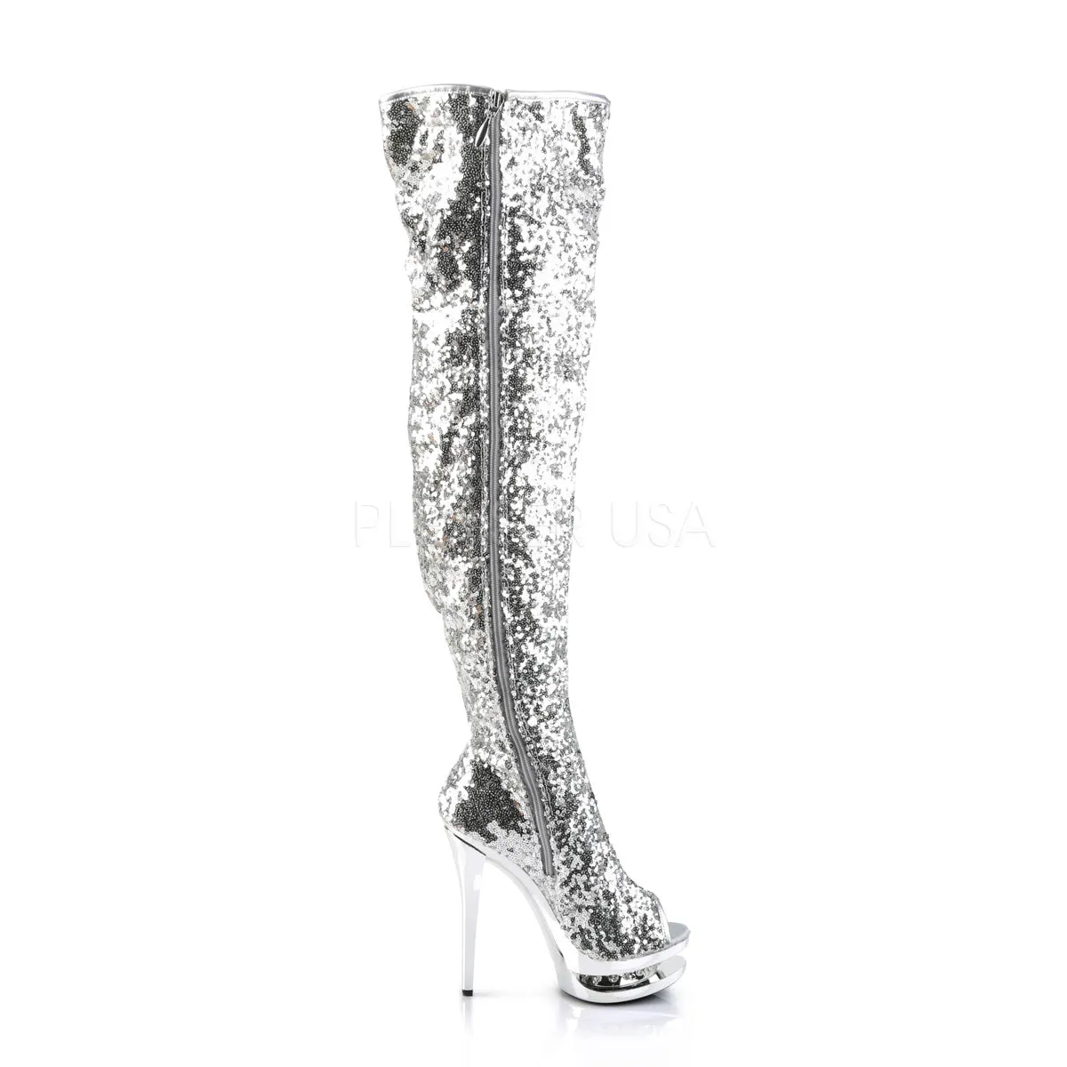 BLONDIE-R-3011  Silver Sequins/Silver Chrome