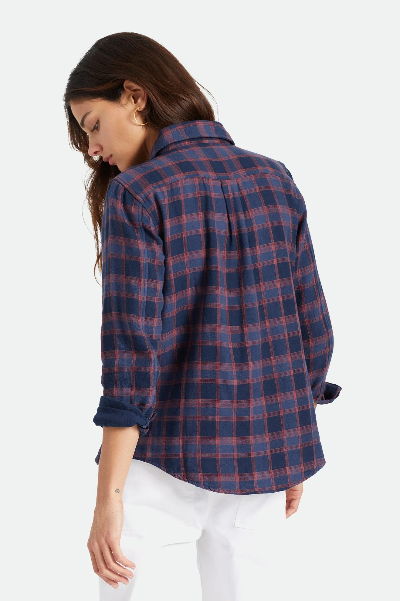 Bowery Women's Soft Weave L/S Flannel - Military Olive