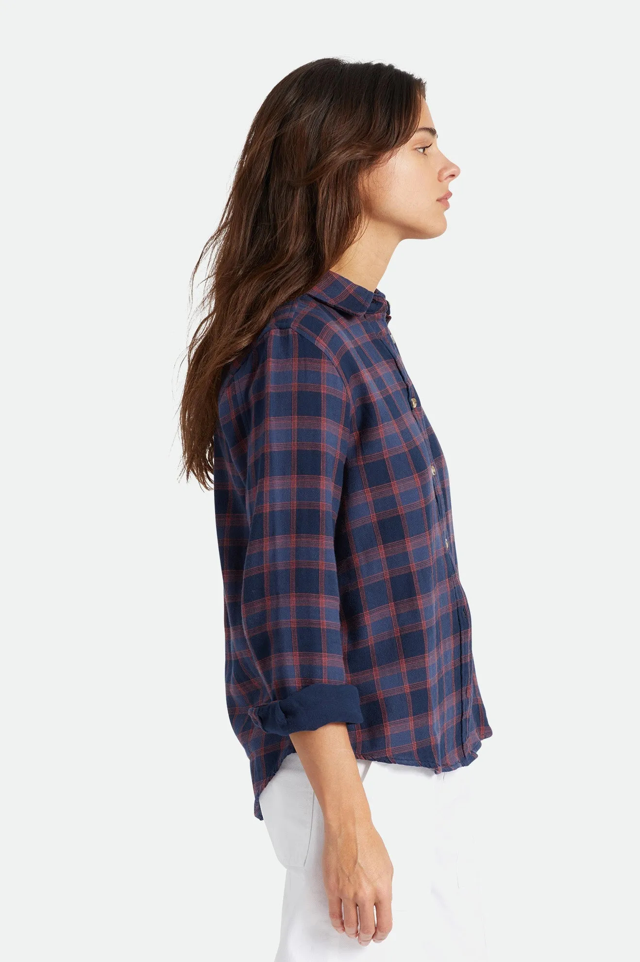 Bowery Women's Soft Weave L/S Flannel - Military Olive