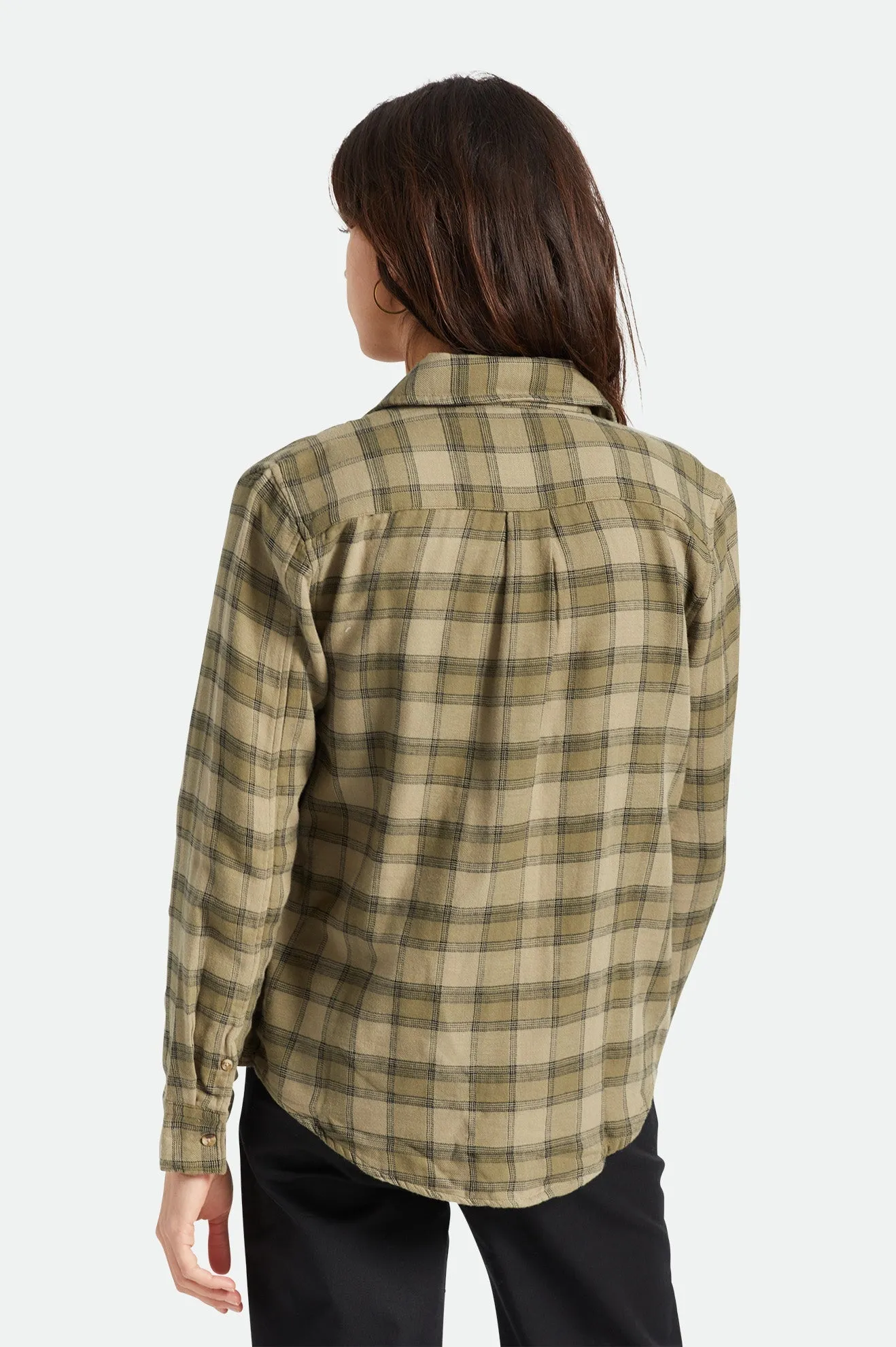 Bowery Women's Soft Weave L/S Flannel - Military Olive
