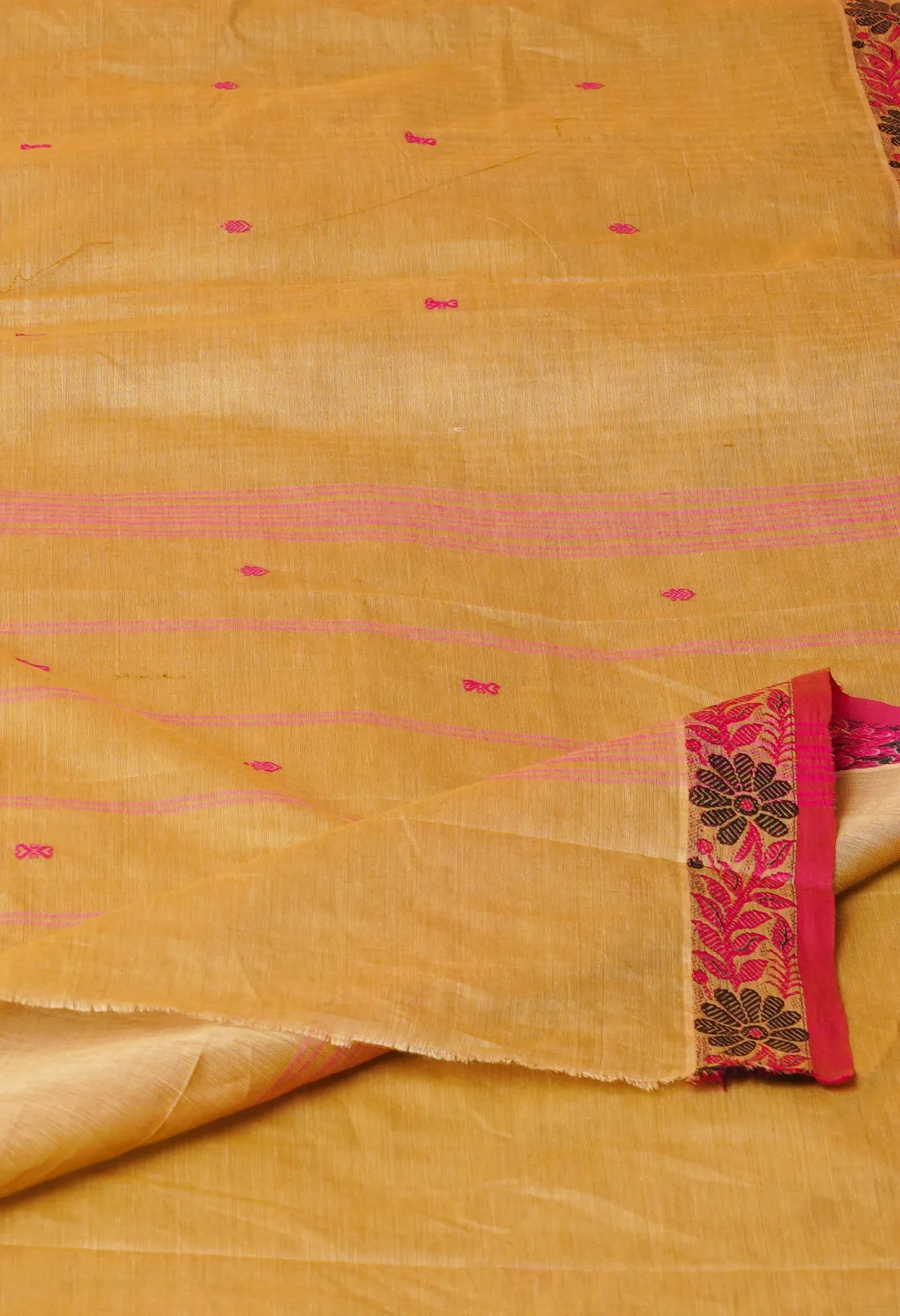 Brown Pure Pavani Handcrafted Kanchi Cotton Saree-UNM76835
