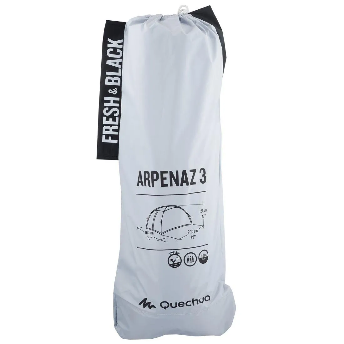 CAMPING TENT ARPENAZ - FRESH&BLACK - 3 PERSON