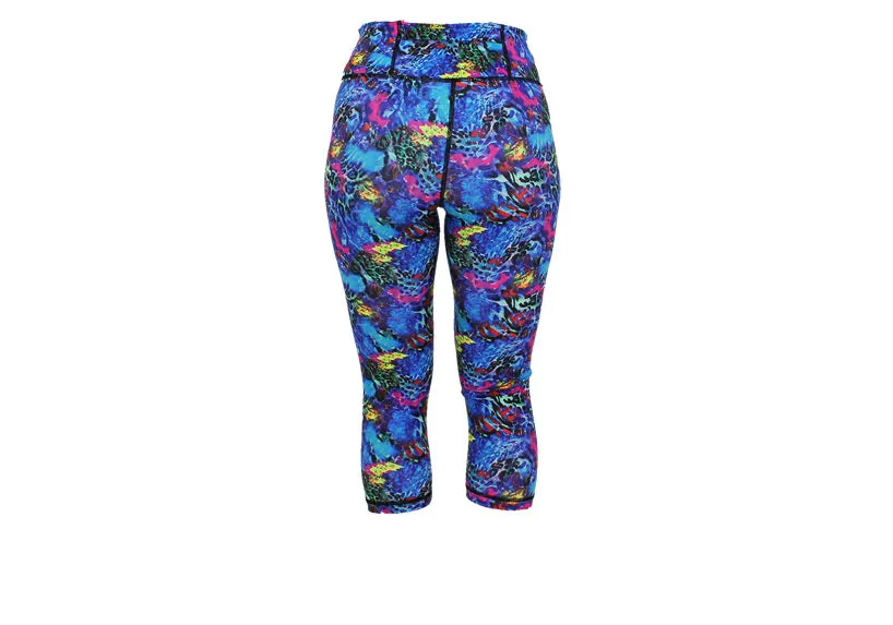 Capri Sapphire Safari Leggings with pockets