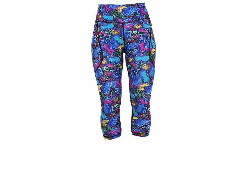 Capri Sapphire Safari Leggings with pockets