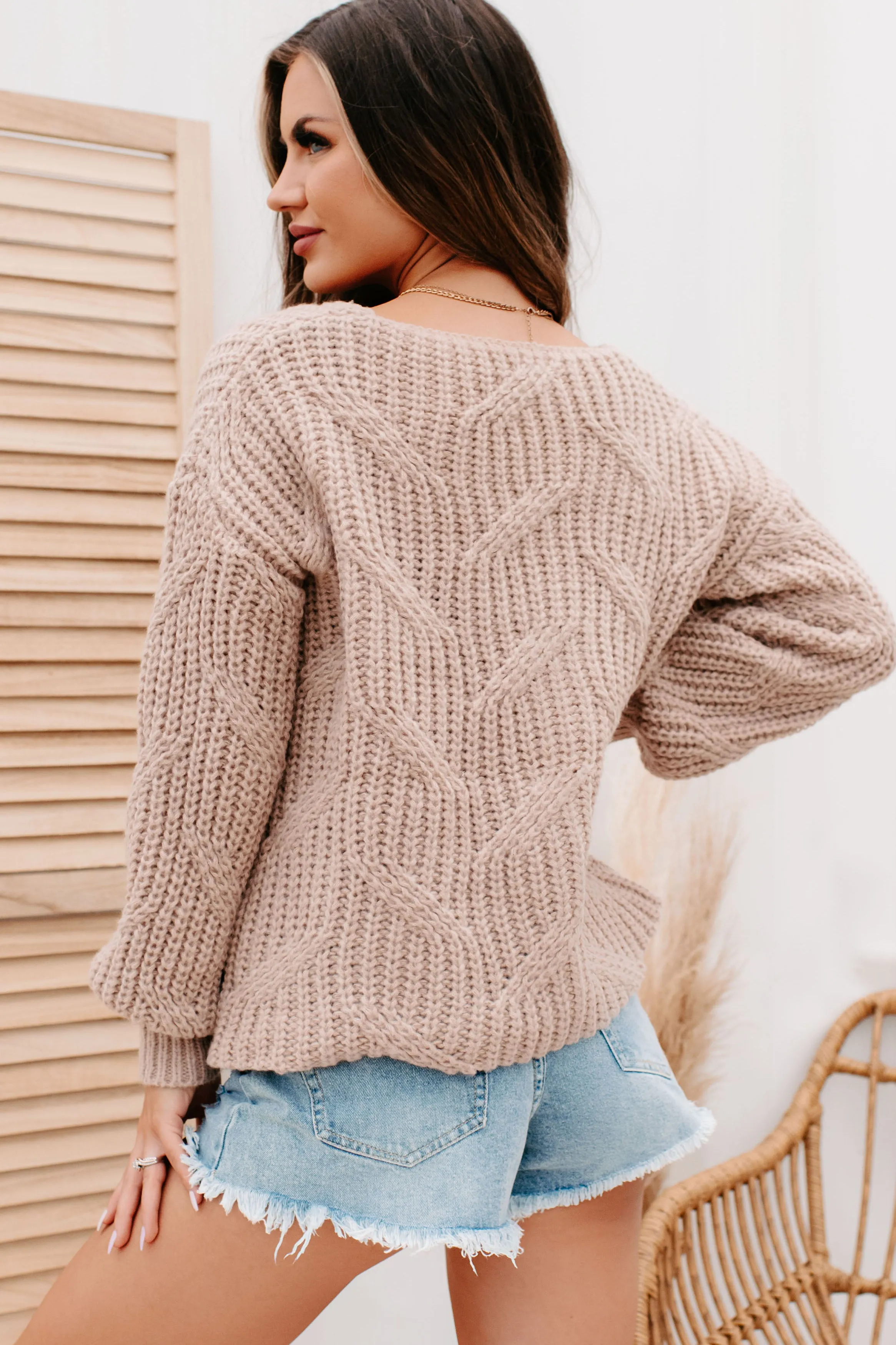 Captured Effortlessly Knit Sweater (Beige)