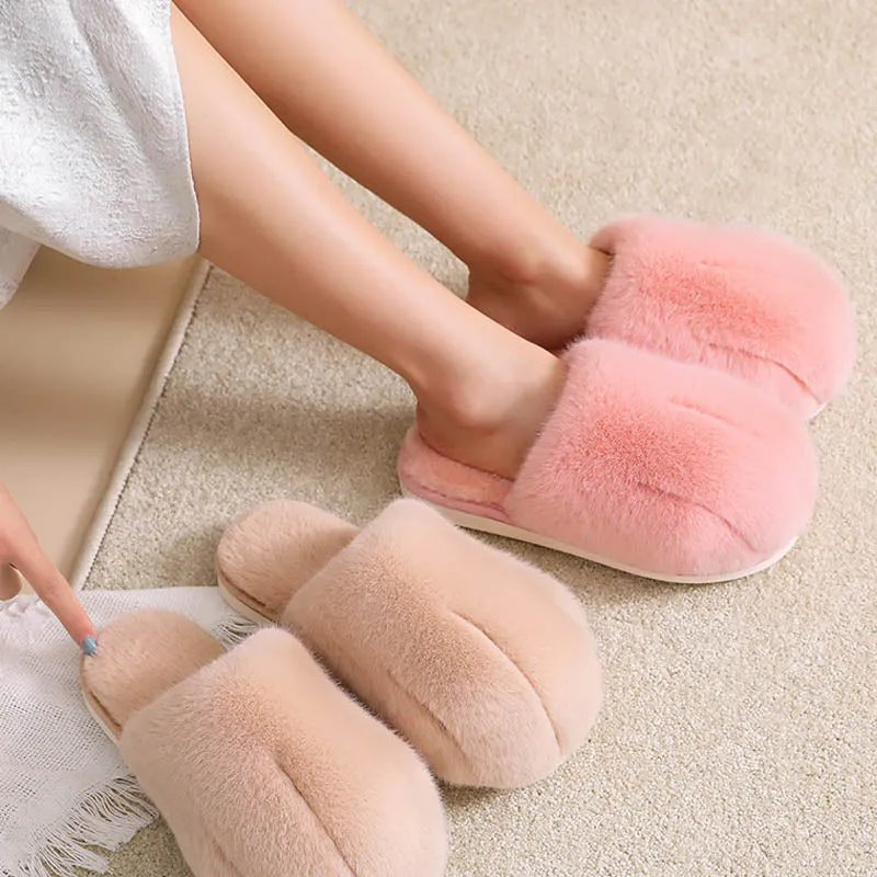 Cat's Claw Household Plush Warm Slippers