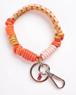 celtic knots key ring - gold & oranges