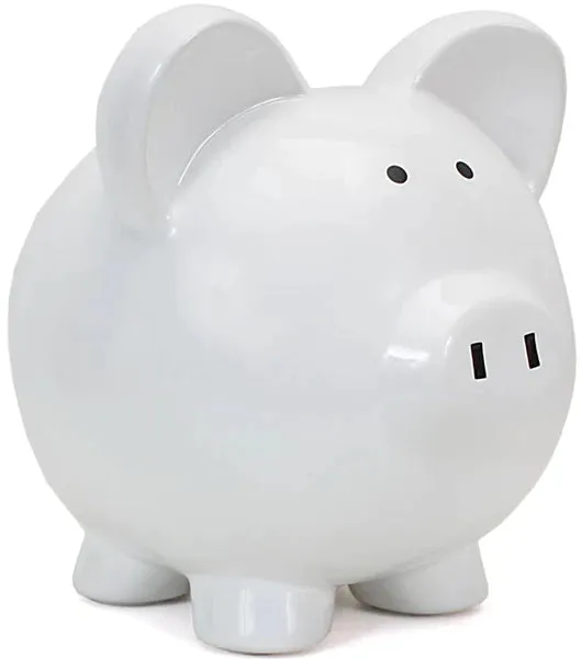 Child to Cherish White Ear Piggy Bank