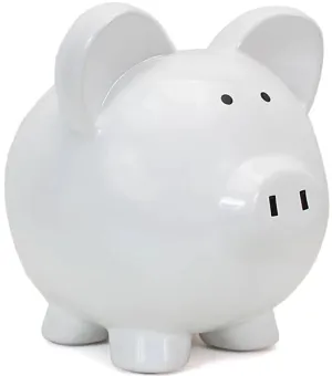 Child to Cherish White Ear Piggy Bank