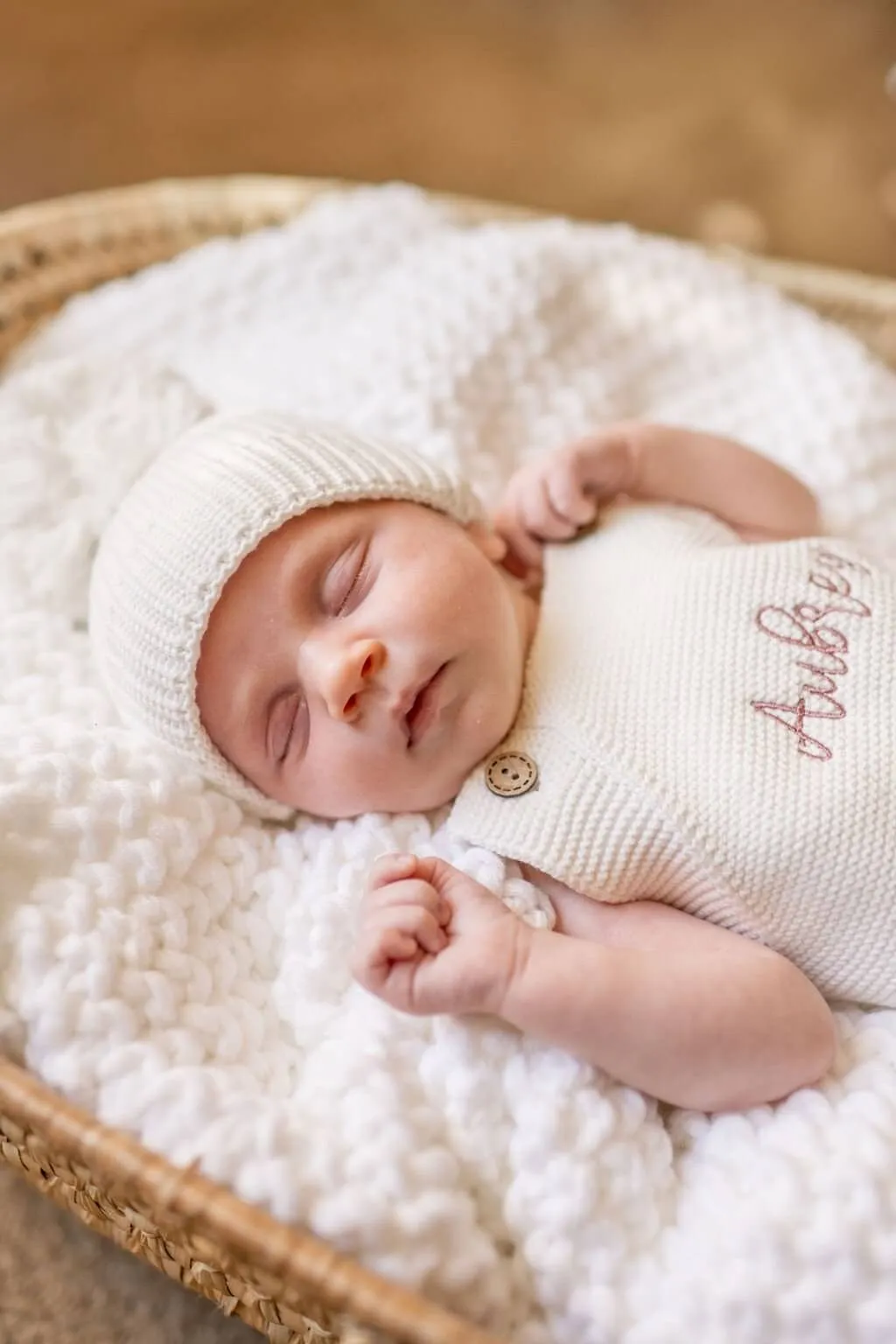 CLASSIC KNIT ROMPER - MARSHMALLOW