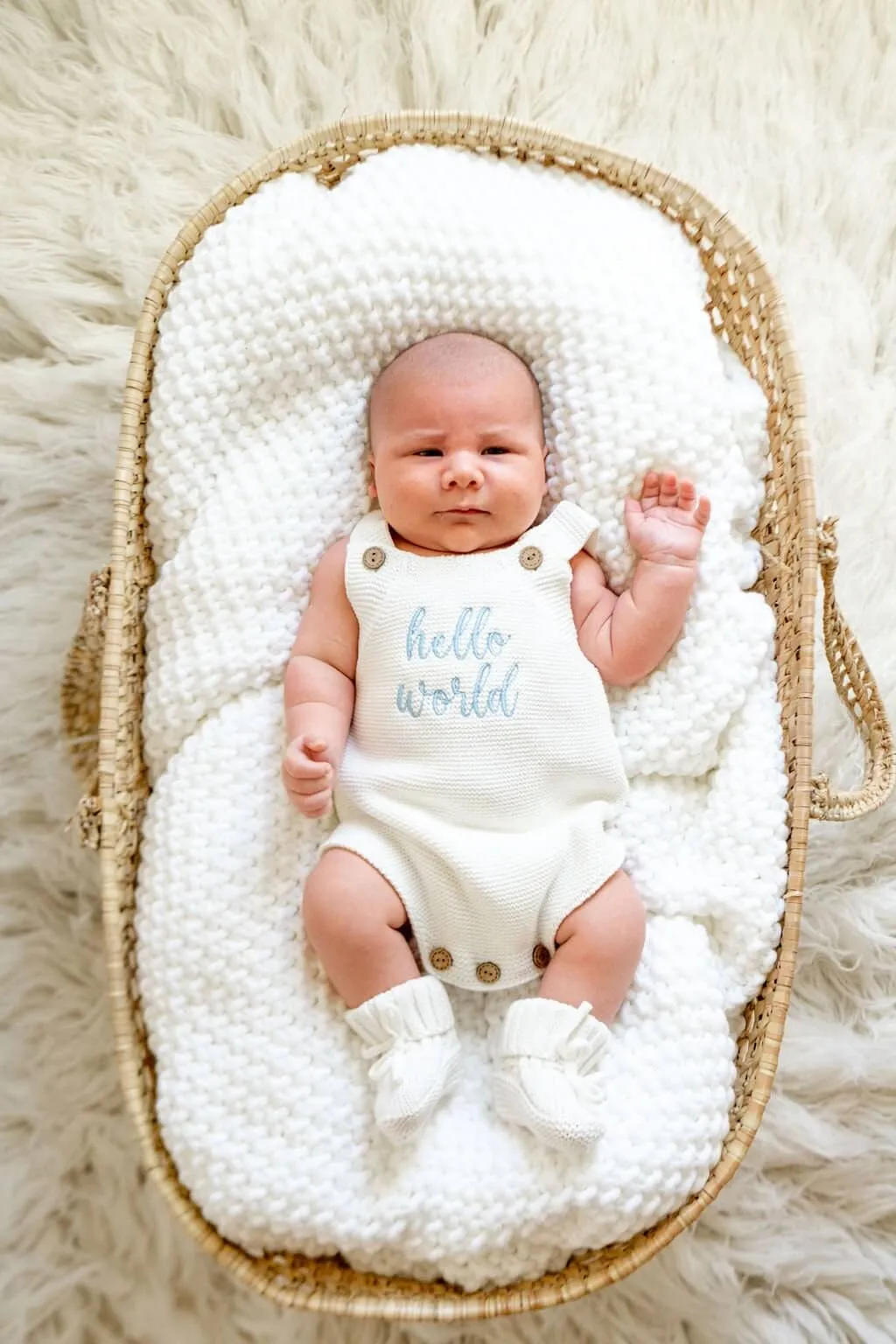 CLASSIC KNIT ROMPER - MARSHMALLOW