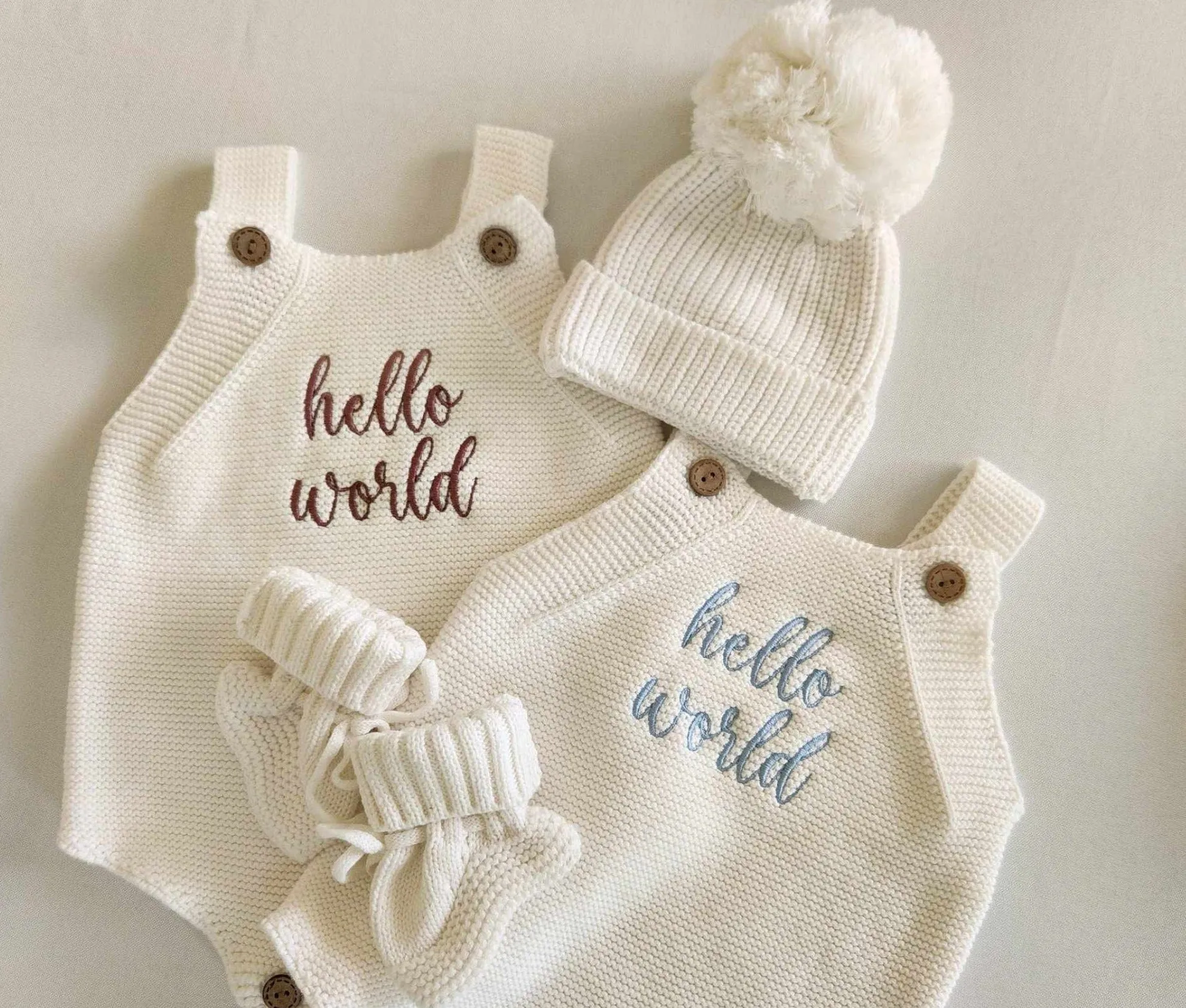CLASSIC KNIT ROMPER - MARSHMALLOW