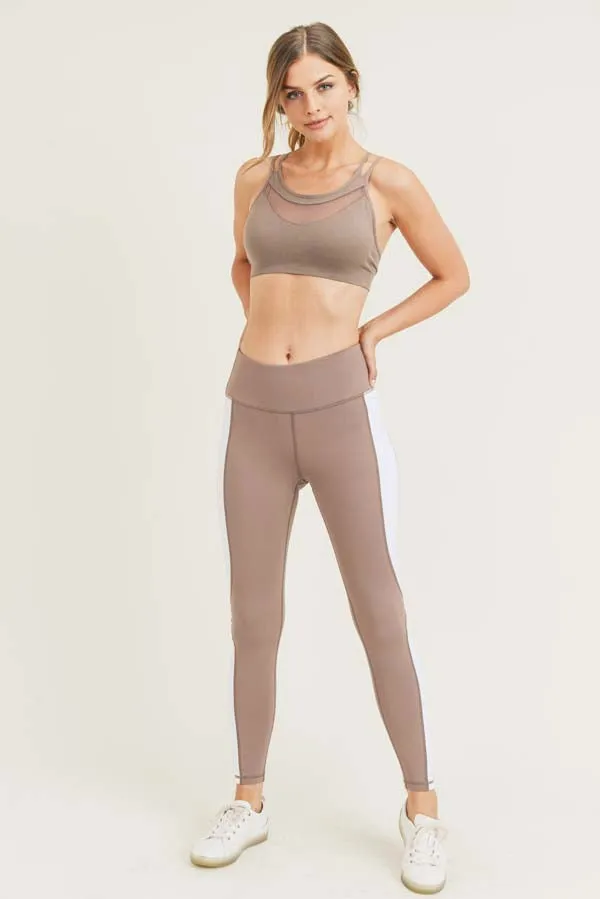 Compression Fit Yoga-Zumba-Run Pant - Smoky Mauve