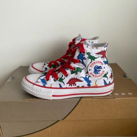 Converse Chuck Taylor All Star Hi Dinosaur Kids Sneakers- SZ 12 C