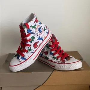 Converse Chuck Taylor All Star Hi Dinosaur Kids Sneakers- SZ 12 C