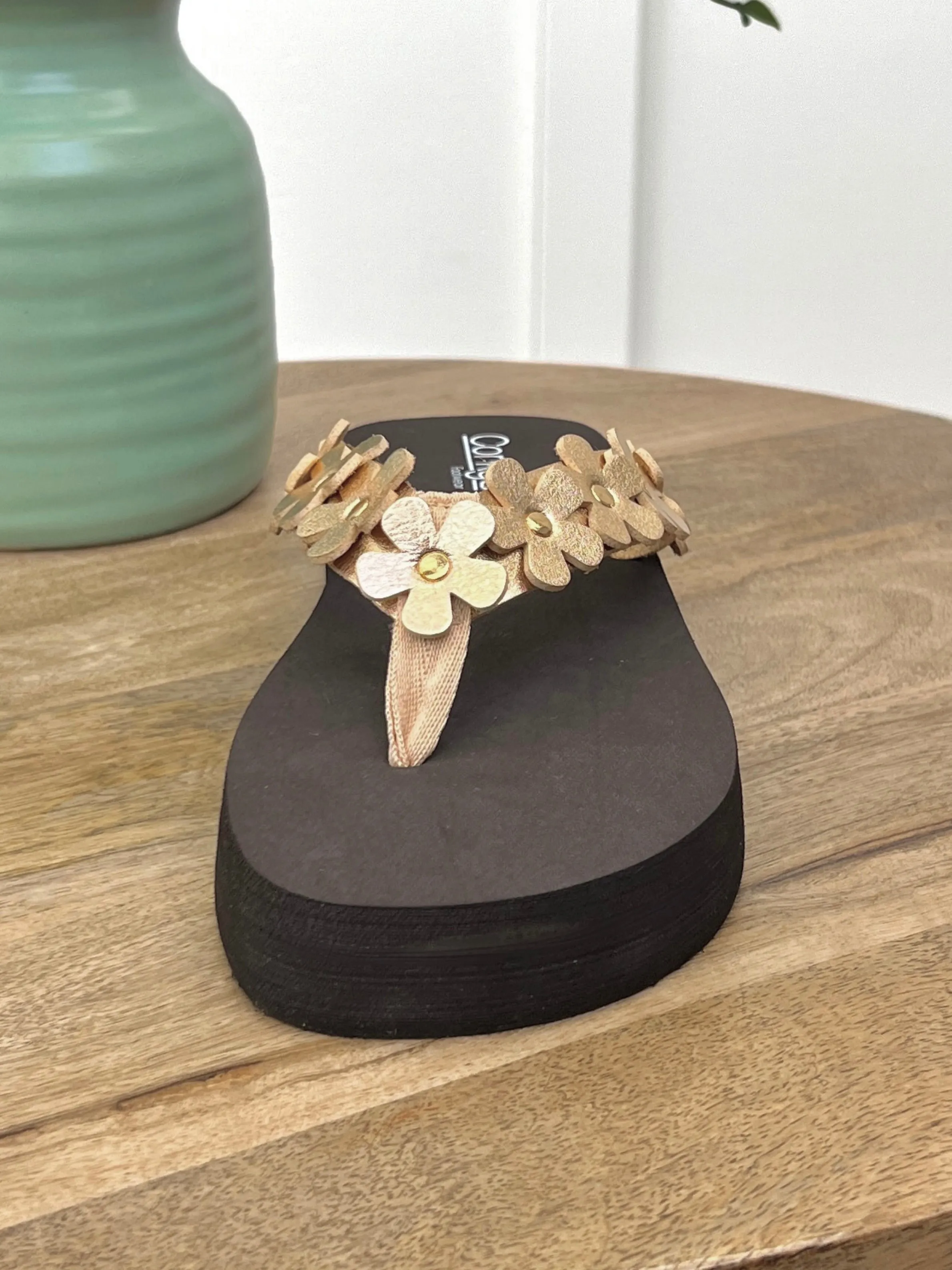 Corkys Gold Metallic No Running Sandal