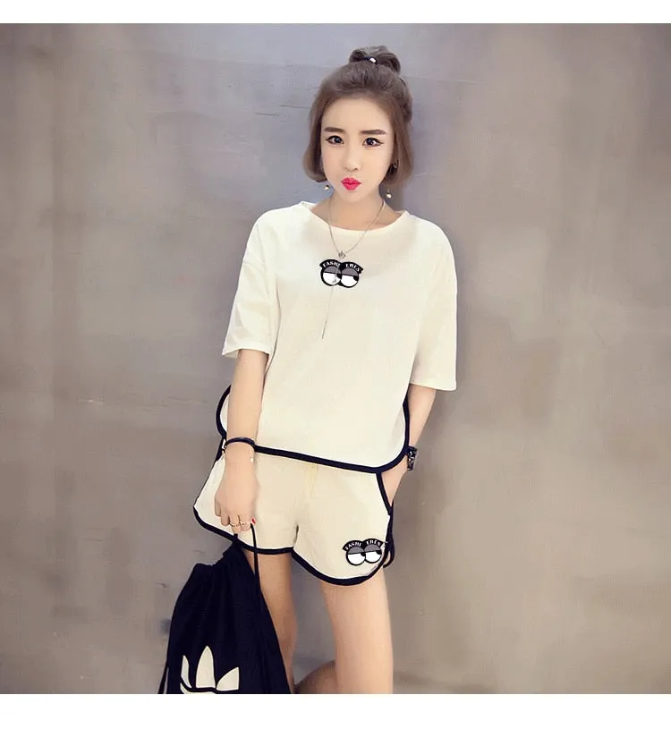 Cozy Cartoon-printed Summer Pajama Set