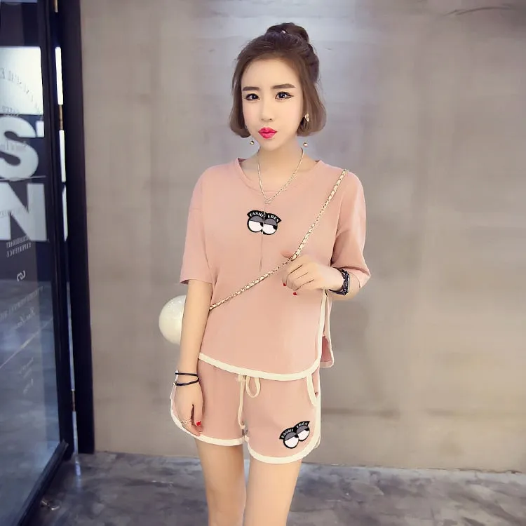 Cozy Cartoon-printed Summer Pajama Set