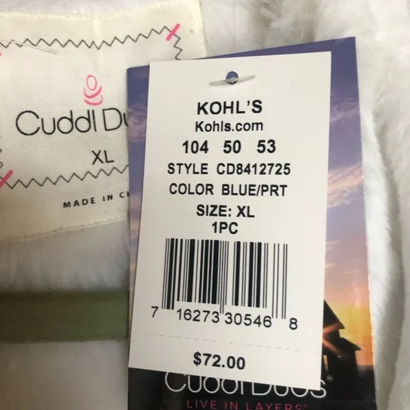 Cuddl Duds soft, warm, lush, luxurious bath robe XL