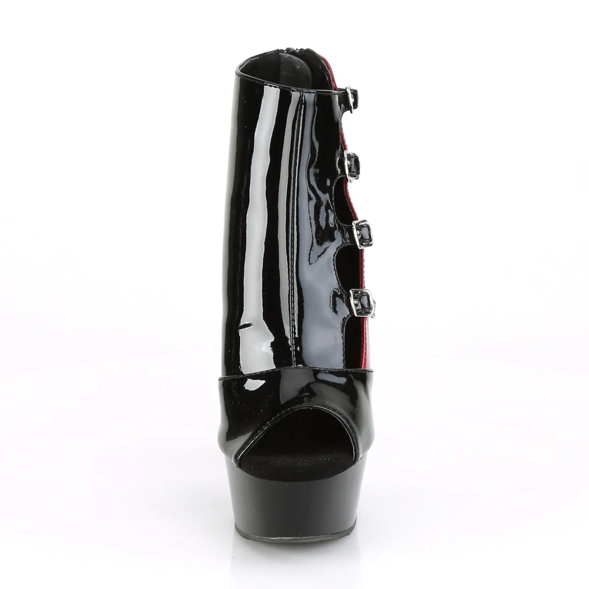 DELIGHT-681  Black-Red Patent/Black