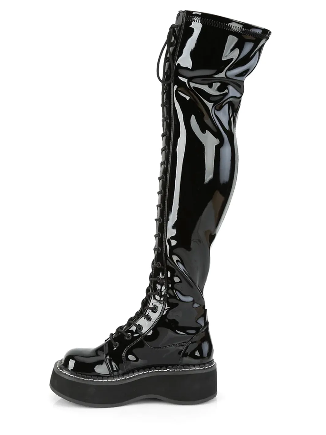 DEMONIA EMILY-375 - BLACK PATENT ✰ PRE ORDER ✰