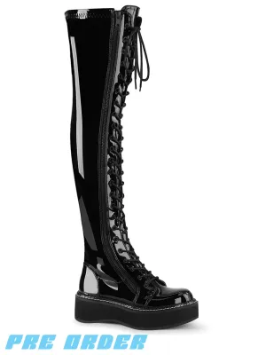DEMONIA EMILY-375 - BLACK PATENT ✰ PRE ORDER ✰