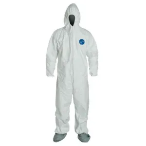 DuPont™ Tyvek® Coveralls with attached Boots, White, 2X-Large, TY121SWH2X0025NS