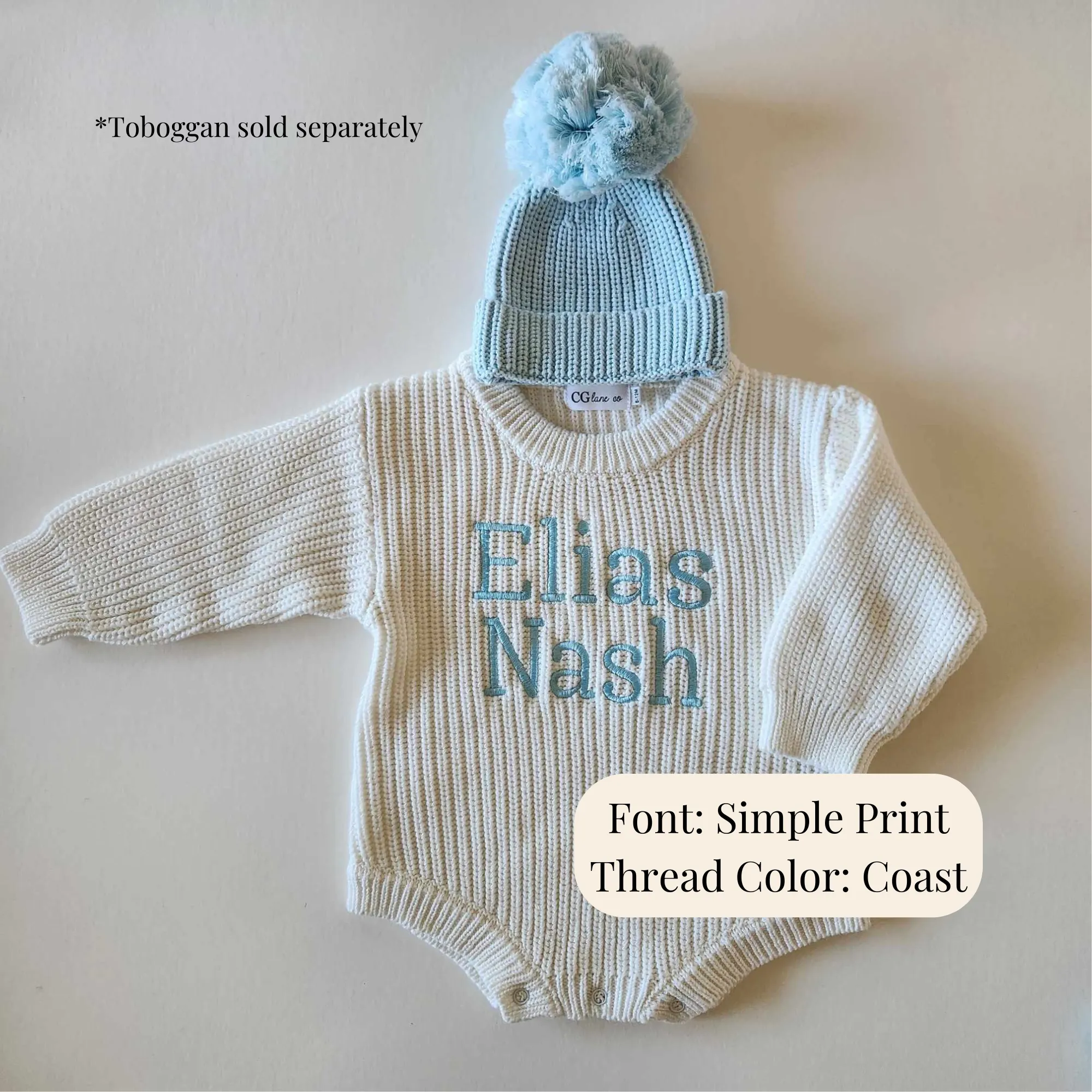 EMBROIDERED SWEATER ROMPER